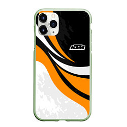 Чехол iPhone 11 Pro матовый КТМ - оранжевые вставки