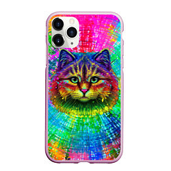 Чехол iPhone 11 Pro матовый Цветной кот