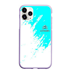 Чехол iPhone 11 Pro матовый Citroen краски голубой