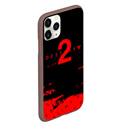 Чехол iPhone 11 Pro матовый Destiny 2 краски надписи, цвет: 3D-коричневый — фото 2