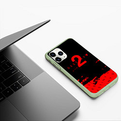 Чехол iPhone 11 Pro матовый Destiny 2 краски надписи, цвет: 3D-салатовый — фото 2
