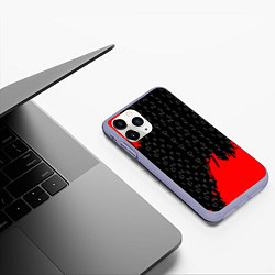 Чехол iPhone 11 Pro матовый Дестини паттерн шутер краски, цвет: 3D-светло-сиреневый — фото 2
