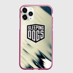 Чехол iPhone 11 Pro матовый Sleeping Dogs краски, цвет: 3D-малиновый