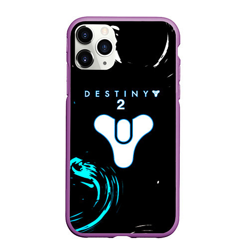 Чехол iPhone 11 Pro матовый Destiny space color game / 3D-Фиолетовый – фото 1