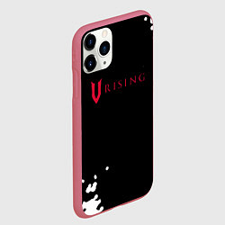 Чехол iPhone 11 Pro матовый V Rising краски, цвет: 3D-малиновый — фото 2