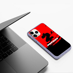 Чехол iPhone 11 Pro матовый Payday 2 краски, цвет: 3D-светло-сиреневый — фото 2