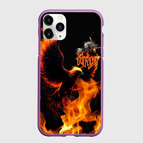 Чехол iPhone 11 Pro матовый Феникс ария / 3D-Фиолетовый – фото 1