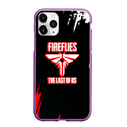 Чехол iPhone 11 Pro матовый The Last of Us краски текстура, цвет: 3D-фиолетовый