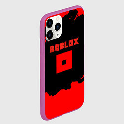 Чехол iPhone 11 Pro матовый Roblox краски красные, цвет: 3D-фиолетовый — фото 2