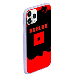 Чехол iPhone 11 Pro матовый Roblox краски красные, цвет: 3D-светло-сиреневый — фото 2