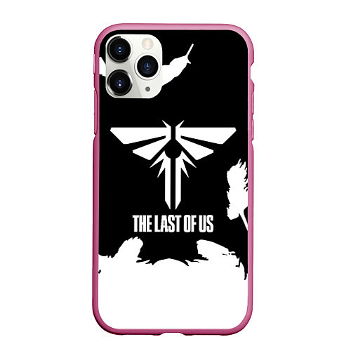 Чехол iPhone 11 Pro матовый The Last of Us цикады перо / 3D-Малиновый – фото 1