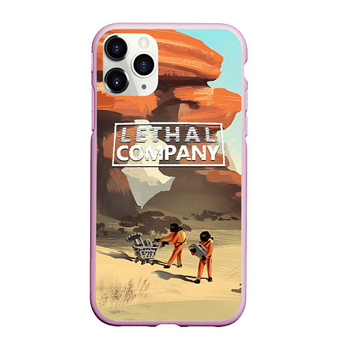 Чехол iPhone 11 Pro матовый Lethal Company: Art / 3D-Розовый – фото 1