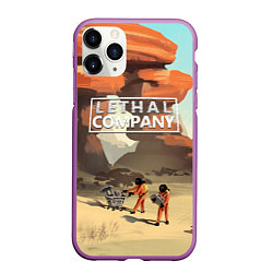 Чехол iPhone 11 Pro матовый Lethal Company: Art, цвет: 3D-фиолетовый