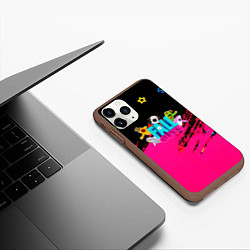 Чехол iPhone 11 Pro матовый Fall Guys kids color, цвет: 3D-коричневый — фото 2