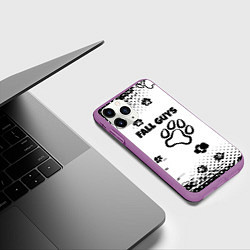 Чехол iPhone 11 Pro матовый Fall Guys game, цвет: 3D-фиолетовый — фото 2