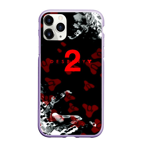 Чехол iPhone 11 Pro матовый Destiny pattern game / 3D-Светло-сиреневый – фото 1