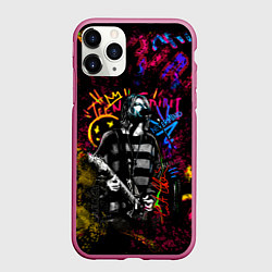Чехол iPhone 11 Pro матовый Nirvana краски звука, цвет: 3D-малиновый