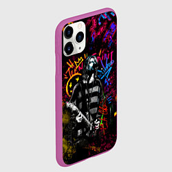 Чехол iPhone 11 Pro матовый Nirvana краски звука, цвет: 3D-фиолетовый — фото 2