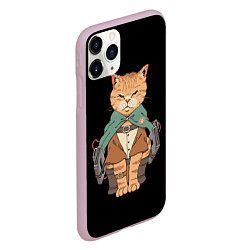 Чехол iPhone 11 Pro матовый Anime cat, цвет: 3D-розовый — фото 2