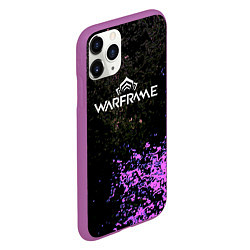 Чехол iPhone 11 Pro матовый Warframe брызги неоновых красок, цвет: 3D-фиолетовый — фото 2