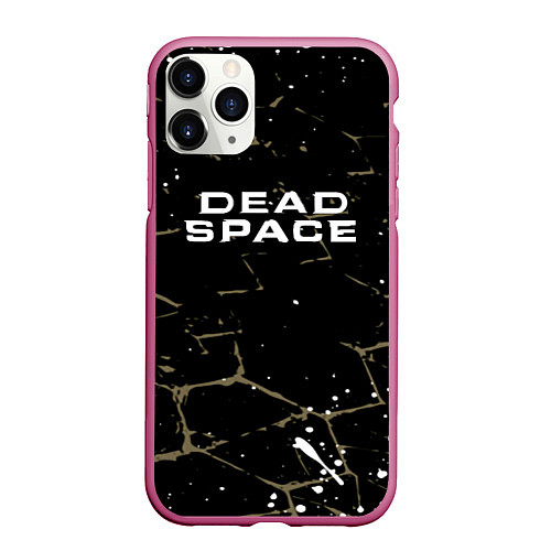 Чехол iPhone 11 Pro матовый Dead space текстура / 3D-Малиновый – фото 1