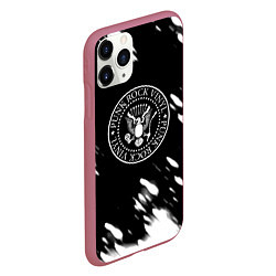 Чехол iPhone 11 Pro матовый Ramones краски, цвет: 3D-малиновый — фото 2