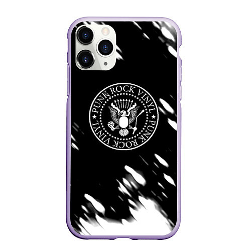 Чехол iPhone 11 Pro матовый Ramones краски / 3D-Светло-сиреневый – фото 1