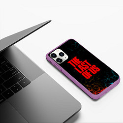 Чехол iPhone 11 Pro матовый Одни из нас текстура зомби, цвет: 3D-фиолетовый — фото 2