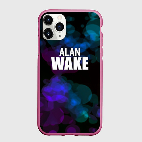 Чехол iPhone 11 Pro матовый Alan wake текстура / 3D-Малиновый – фото 1