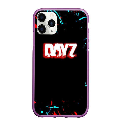 Чехол iPhone 11 Pro матовый DayZ краски / 3D-Фиолетовый – фото 1