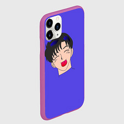 Чехол iPhone 11 Pro матовый Моморе - Такседо Маск парные, цвет: 3D-фиолетовый — фото 2