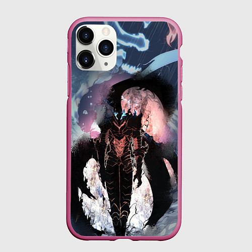 Чехол iPhone 11 Pro матовый Solo Leveling - entity / 3D-Малиновый – фото 1