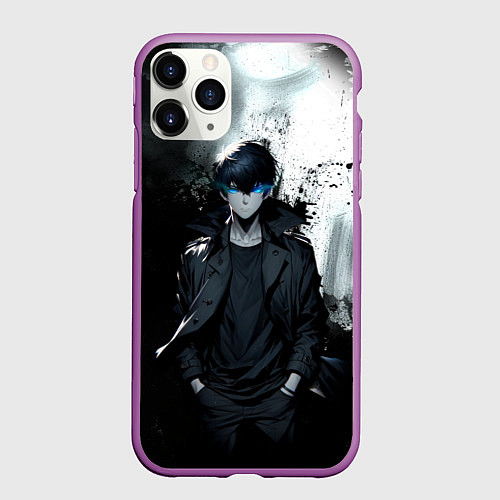 Чехол iPhone 11 Pro матовый Сон герой - Поднятие уровня в одиночку / 3D-Фиолетовый – фото 1