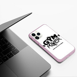 Чехол iPhone 11 Pro матовый Сила тренажерного зала, цвет: 3D-розовый — фото 2