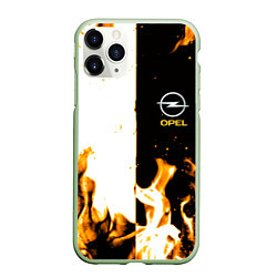 Чехол iPhone 11 Pro матовый Opel огонь текстура