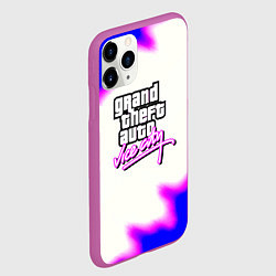 Чехол iPhone 11 Pro матовый GTA неон краски, цвет: 3D-фиолетовый — фото 2