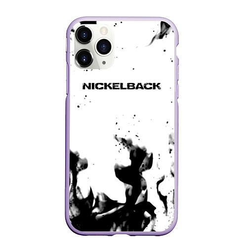 Чехол iPhone 11 Pro матовый Nickelback серый дым рок / 3D-Светло-сиреневый – фото 1