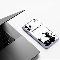 Чехол iPhone 11 Pro матовый Nickelback серый дым рок, цвет: 3D-светло-сиреневый — фото 2