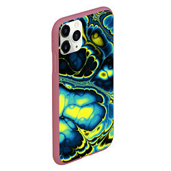 Чехол iPhone 11 Pro матовый Абстрактный узор, цвет: 3D-малиновый — фото 2