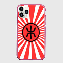 Чехол iPhone 11 Pro матовый Red Alert: Империя Восходящего Солнца, цвет: 3D-малиновый
