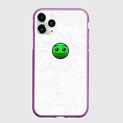 Чехол iPhone 11 Pro матовый Геометри Даш смайлик