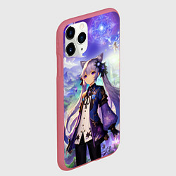 Чехол iPhone 11 Pro матовый Genshin Impact - KeQing, цвет: 3D-малиновый — фото 2