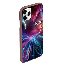 Чехол iPhone 11 Pro матовый Mass Effect - N7, цвет: 3D-коричневый — фото 2