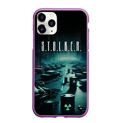 Чехол iPhone 11 Pro матовый S T A L K E R - City, цвет: 3D-фиолетовый