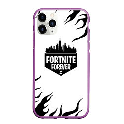 Чехол iPhone 11 Pro матовый Epic games fortnite fire