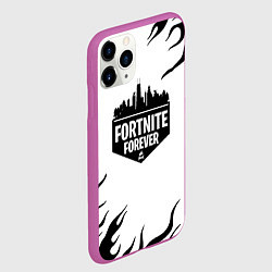 Чехол iPhone 11 Pro матовый Epic games fortnite fire, цвет: 3D-фиолетовый — фото 2