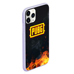 Чехол iPhone 11 Pro матовый Pubg fire abstraction, цвет: 3D-светло-сиреневый — фото 2