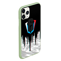 Чехол iPhone 11 Pro матовый Rainbow six лого глитч краски, цвет: 3D-салатовый — фото 2