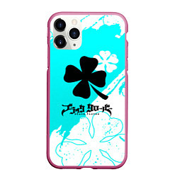 Чехол iPhone 11 Pro матовый Black Clover best anime, цвет: 3D-малиновый