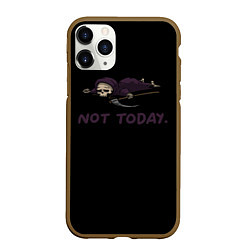 Чехол iPhone 11 Pro матовый Не сегодня - уставшая смерть, цвет: 3D-коричневый